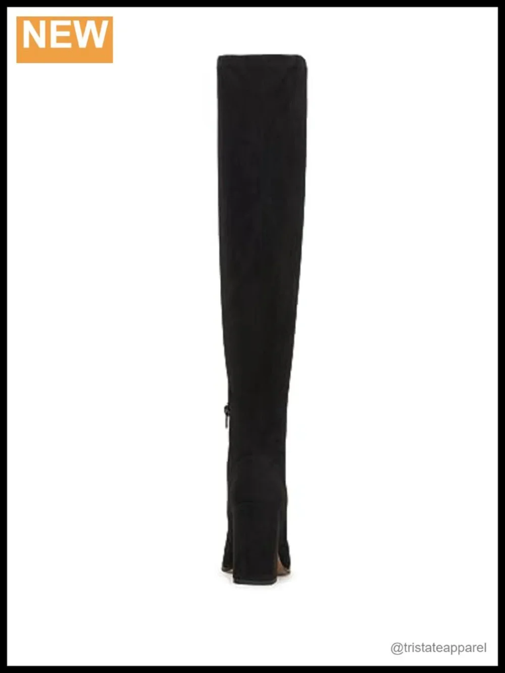 Faux Suede Over-the-Knee Zip Boots Block Heel Round Toe